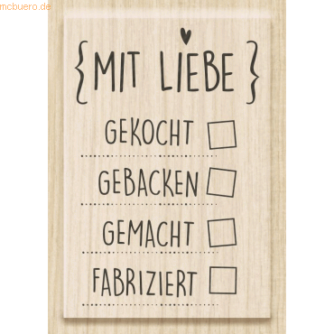 Heyda Motivstempel ' Mit Liebe..' 3,5x5,3cm von Heyda