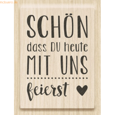 Heyda Motivstempel 'Schön dass du heute mit uns feierst' 3x4,2cm Heyda Motivstempel 'Schön dass du heute mit uns feierst' 3x4,2cm von Heyda