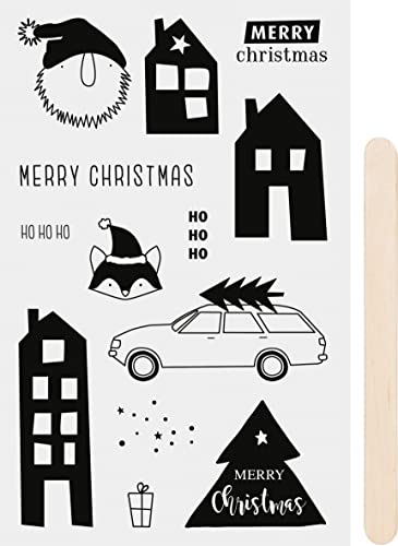 Heyda Rubbel-Sticker "Xmas", schwarz 1 Bogen Heyda Rubbel-Sticker "Xmas", schwarz 1 Bogen von Heyda