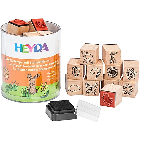 Heyda Stempel-Set "Frühjahr-Sommer", 1,5 cm, 15 Stück Heyda Stempel-Set "Frühjahr-Sommer", 1,5 cm, 15 Stück von Heyda