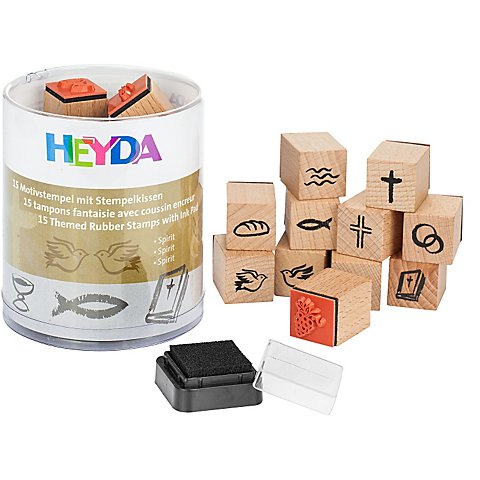 Heyda Stempel-Set "Kirchliche Anlässe", 1,5 cm, 15 Stück Heyda Stempel-Set "Kirchliche Anlässe", 1,5 cm, 15 Stück von Heyda
