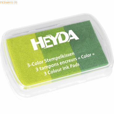 5 x Heyda Stempelkissen je Farbe 6x3cm Grüntöne von Heyda