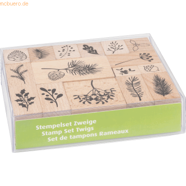 Heyda Stempelset Holz Zweige VE=16 Stempel von Heyda