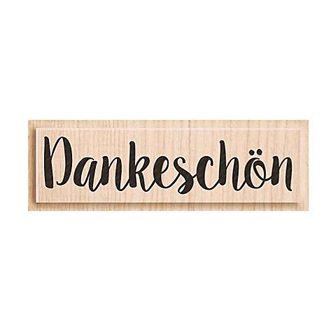 Holzstempel "Dankeschön", 6 x 1,4 cm von Heyda
