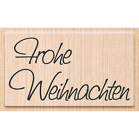 Holzstempel "Frohe Weihnachten", 7 x 3,8 cm Holzstempel "Frohe Weihnachten", 7 x 3,8 cm von Heyda