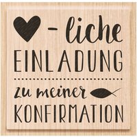 Holzstempel "Herzliche Einladung Konfirmation" Holzstempel "Herzliche Einladung Konfirmation" von Heyda
