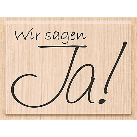 Holzstempel "Wir sagen Ja!", 6,4 x 4,5 cm von Heyda