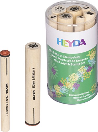 Mix & Match Stempelset 'Blüten und Blätter' 7-teilig von Heyda