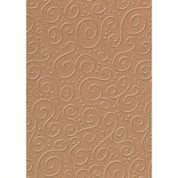 Prägekarton Milano, ca. 50 x 70 cm, 220g/m² - Braun/Natur von Heyda