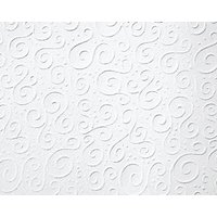Prägekarton Milano, ca. 50 x 70 cm, 220g/m² - Weiß von Weiß