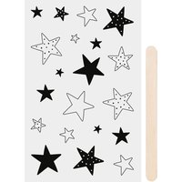 Rubbel-Sticker "Sterne" von Schwarz