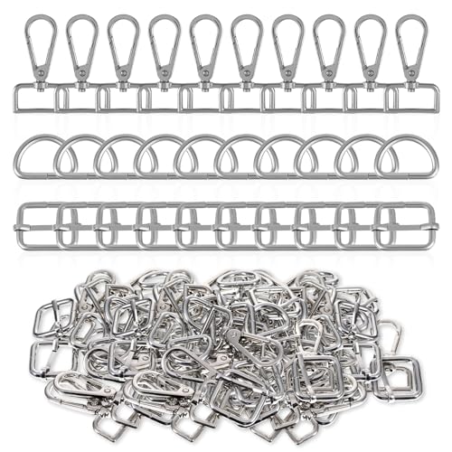 30 Stück Karabinerhaken aus Metall, D-Ring, drehbar, Geldbörsen-Hardware für Taschenherstellung, Dreh-Karabinerhaken, Gurt-Hardware, Push-Tor-Trigger-Clips für Bastelarbeiten, Schlüsselanhänger 30 Stück Karabinerhaken aus Metall, D-Ring, drehbar, Geldbörsen-Hardware für Taschenherstellung, Dreh-Karabinerhaken, Gurt-Hardware, Push-Tor-Trigger-Clips für Bastelarbeiten, Schlüsselanhänger von Heygueo