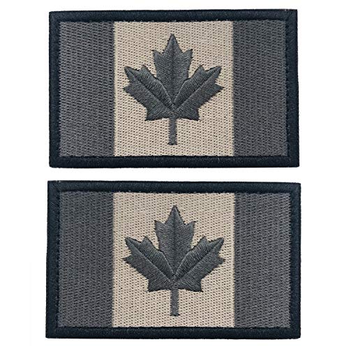 Aufnäher mit Kanada-Flagge, taktische kanadische Flagge, 7.9 x 5.1 cm, Klettverschluss, Moral, Militäruniform, Emblem, zum Aufbügeln für Reisen, Rucksäcke, Taschen, Jacken, Hüte 2er-Pack (#4) von Heyqie