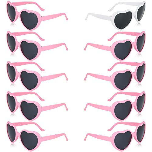 Heyu-Lotus 10 Stück Bride to Be Herz Sonnenbrille, Partybrille Herz Sonnenbrille Team Bride Bachelorette Junggesellenabschied Kostümzubehör für Wedding Décor (Rosa) von Heyu-Lotus