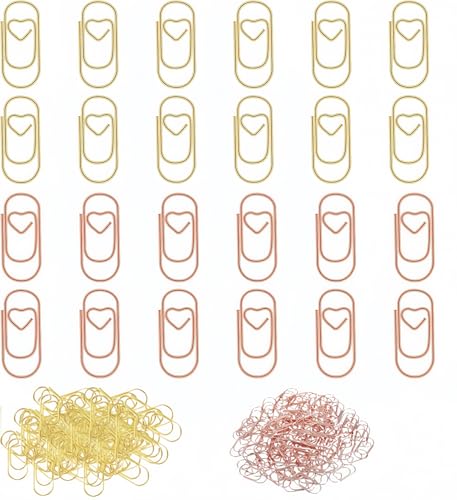 Heyumybit Herzförmige Büroklammern,200 Stück Büroklammern Herz Gold,Büroklammern Metall,Klein Büroklammern Set für Büro Schule Klassenzimmer Aktenklammer Heart Shaped Paperclips Heyumybit Herzförmige Büroklammern,200 Stück Büroklammern Herz Gold,Büroklammern Metall,Klein Büroklammern Set für Büro Schule Klassenzimmer Aktenklammer Heart Shaped Paperclips von Heyumybit