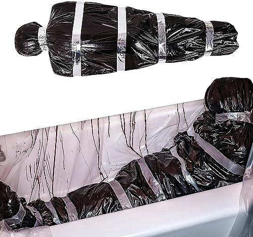 Heyzeibo Leichensack Prop, Gefälschte Leiche Tote Opfer Körper In Tasche, Spooky Party Supplies Fotorequisiten Gartendekoration Für Halloween Spukhaus Garten Hängende Halloween Dekoration von Heyzeibo