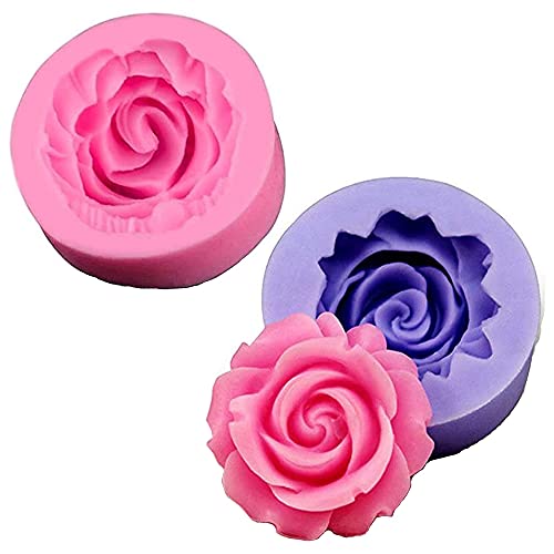 2 Stücke 3D Silikon Backform Rose Blume Silikon Form Fondant Geschenk Dekorieren Schokolade Cookie Seife Polymer Clay Harz Backformen für Seife, Süßigkeiten, Schokolade 35mm*35mm*18mm 2 Stücke 3D Silikon Backform Rose Blume Silikon Form Fondant Geschenk Dekorieren Schokolade Cookie Seife Polymer Clay Harz Backformen für Seife, Süßigkeiten, Schokolade 35mm*35mm*18mm von Hezhou