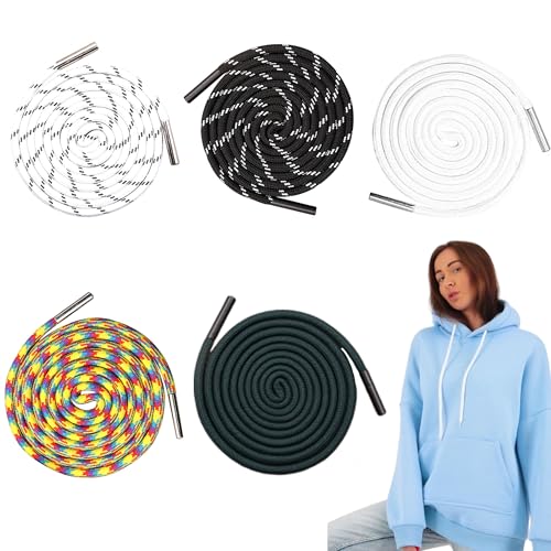 5 Stück 140cm Kordel für Jogginghose Kordelenden Kordelzug für Hoodie Polyester Band Kordel für Hosenbund Ersatzschnüre für Jacken Sweat Shirt Shorts Sporthosen Handtaschen (135 cm, 1) von Hezhou