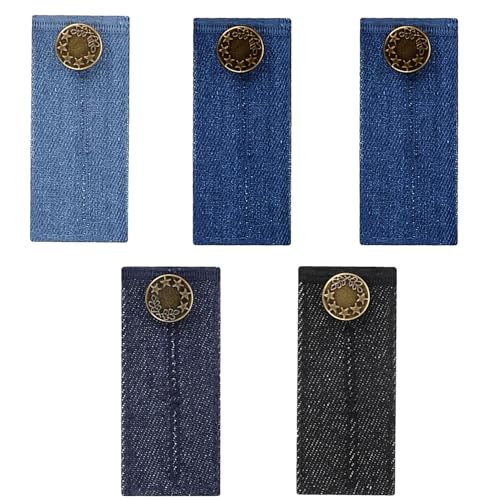 Hezhou 5 Stück Trouser Extender Button trouser extender for jeans and trousers extensions Adjustable Buttons Extender Waist Band Extender for Jeans, Shorts, Trousers, Pregnancy Trousers (Stil 3) von Hezhou