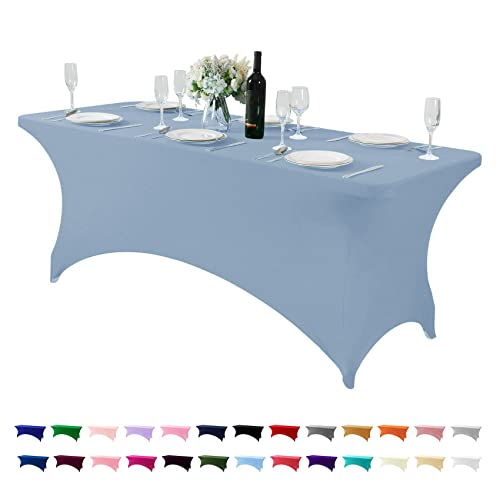 Spandex Tischdecke für 1,82 m, 1,82 m, dehnbare Tischdecke, universell verstellbar, für Party, Bankett, Hochzeit, Veranstaltungen von Hezuzo