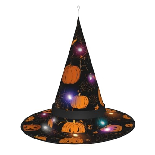 Hgvcse Halloween-Kürbis-Hexenhut, Party, LED-Kurzhut, Kostüm, Zubehör, Weihnachten, Geburtstag, faltbar, spitz Hgvcse Halloween-Kürbis-Hexenhut, Party, LED-Kurzhut, Kostüm, Zubehör, Weihnachten, Geburtstag, faltbar, spitz von Hgvcse