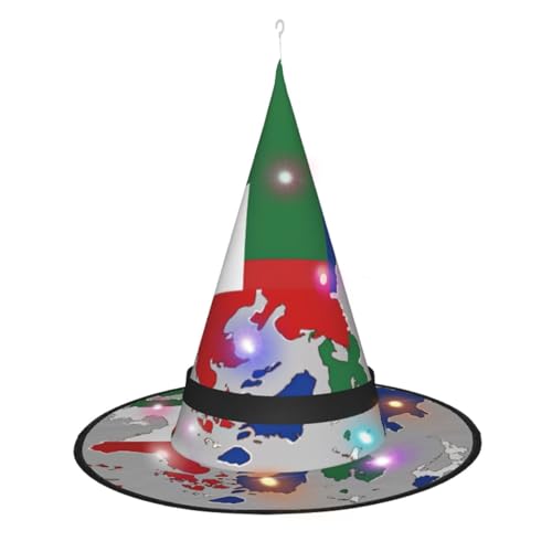 Hgvcse Halloweenchechen Flagge Map04 Hexenhut Party Led Steeple Top Kostüm Zubehör Weihnachten Geburtstag Faltbar Spitz Hgvcse Halloweenchechen Flagge Map04 Hexenhut Party Led Steeple Top Kostüm Zubehör Weihnachten Geburtstag Faltbar Spitz von Hgvcse