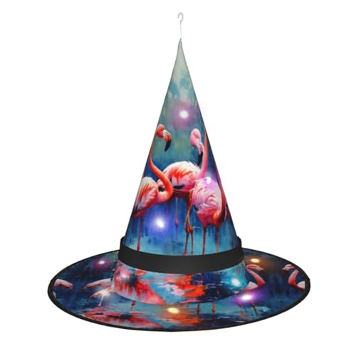Hgvcse Halloweenmany Flamingos Malerei Hexenhut Party Led Steeple Top Kostüm Zubehör Weihnachten Geburtstag Faltbar Spitz Hgvcse Halloweenmany Flamingos Malerei Hexenhut Party Led Steeple Top Kostüm Zubehör Weihnachten Geburtstag Faltbar Spitz von Hgvcse