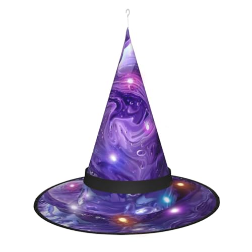 Hgvcse Halloweenpurple Love Witch Hat Party Led Steeple Top Costume Accessory Christmas Birthday Foldable Pointed von Hgvcse