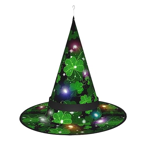 Hgvcse Halloweenst Patricks Day Leaves Hexenhut Party Led Steeple Top Kostüm Zubehör Weihnachten Geburtstag Faltbar Spitz von Hgvcse