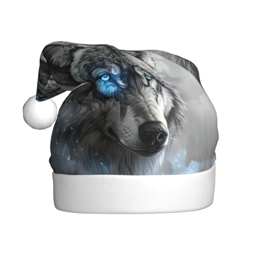 Hgvcse Weihnachtsmütze mit blauen Augen, Wolfsmützen für Erwachsene, lustig, lustig, festlich, Party, Verkleidung, Winterdekoration Hgvcse Weihnachtsmütze mit blauen Augen, Wolfsmützen für Erwachsene, lustig, lustig, festlich, Party, Verkleidung, Winterdekoration von Hgvcse
