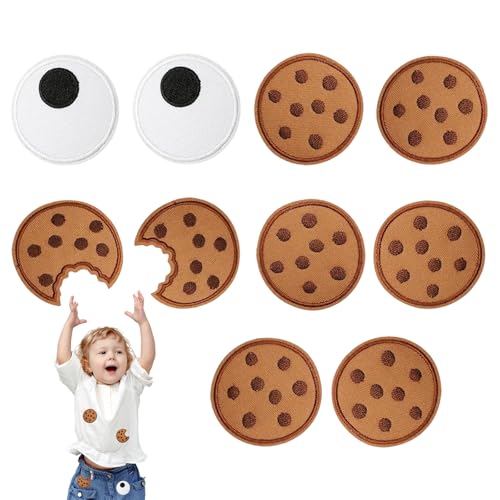 10 Stücke Bügelflicken Kinder, Keks Flicken zum Aufbügeln, Bügelbilder für Textilien, Patches zum Aufbügeln zum Aufnähen Karneval Aufnäher Bügelbilder Applikation von HhBdy