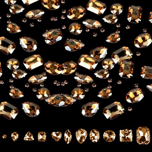 Goldener Edelstein Set of 210 Glitter Stones Rhinestones Acrylic Sew on Rhinestones Various Shapes Gemstone Decorative Rhinestone,Kristalle eignen sich zur DIY-Dekoration von Kleidung Goldener Edelstein Set of 210 Glitter Stones Rhinestones Acrylic Sew on Rhinestones Various Shapes Gemstone Decorative Rhinestone,Kristalle eignen sich zur DIY-Dekoration von Kleidung von HhBdy