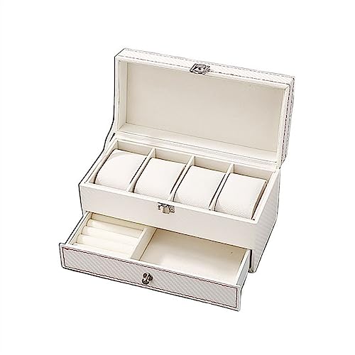 Hhaoran-9868 Uhrenbox Organizer Exquisite Schmuckschatulle, PU-Leder-Uhren-Organizer, doppellagige Uhren-Aufbewahrungsbox mit hoher Kapazität Uhrenetui Hhaoran-9868 Uhrenbox Organizer Exquisite Schmuckschatulle, PU-Leder-Uhren-Organizer, doppellagige Uhren-Aufbewahrungsbox mit hoher Kapazität Uhrenetui von Hhaoran-9868