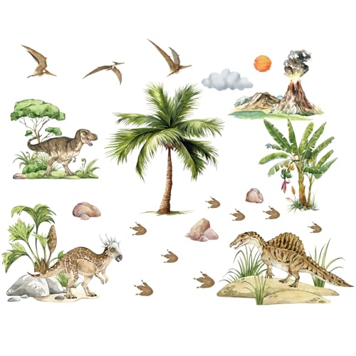 Hhaoysogd Dinosaurier Groß Wandtattoo, 2 Blätter Selbstklebend Dino Wandaufkleber Kinder Dino Palme Baum Vulkan Wandsticker Wanddeko für Jungen Babyzimmer Kinderzimmer, 69 x 91cm Hhaoysogd Dinosaurier Groß Wandtattoo, 2 Blätter Selbstklebend Dino Wandaufkleber Kinder Dino Palme Baum Vulkan Wandsticker Wanddeko für Jungen Babyzimmer Kinderzimmer, 69 x 91cm von Hhaoysogd
