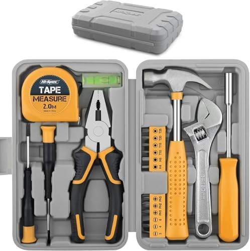 Hi-Spec 20-teiliges Mini-Werkzeugset in Buchformat - Kompaktes Haushalts- & Büro-Werkzeugsatz mit Hammer, Schraubendreher, Zange, Bits & Wasserwaage - Ideal für DIY, Reparaturen & Geschenk Hi-Spec 20-teiliges Mini-Werkzeugset in Buchformat - Kompaktes Haushalts- & Büro-Werkzeugsatz mit Hammer, Schraubendreher, Zange, Bits & Wasserwaage - Ideal für DIY, Reparaturen & Geschenk von Hi-Spec