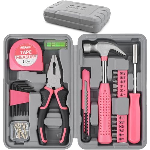 Hi-Spec Werkzeugset 25-teilig Pink DIY Haushaltswerkzeug-Set für Frauen – Starter Kit für Heimwerkerinnen Hi-Spec Werkzeugset 25-teilig Pink DIY Haushaltswerkzeug-Set für Frauen – Starter Kit für Heimwerkerinnen von Hi-Spec
