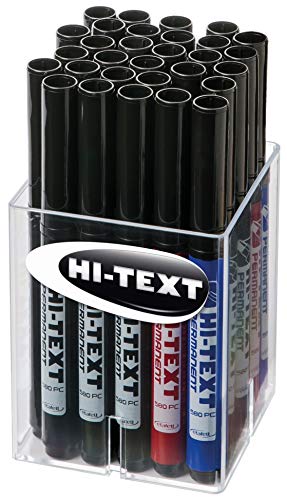 Hi-Text 580 Permanent Dose 30 Marker Meißel sortiert schwarz/rot/blau von Hi-Text