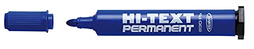 Hi-Text 830 Permanent Marker 12er Pack rund blau permanent von Hi-Text