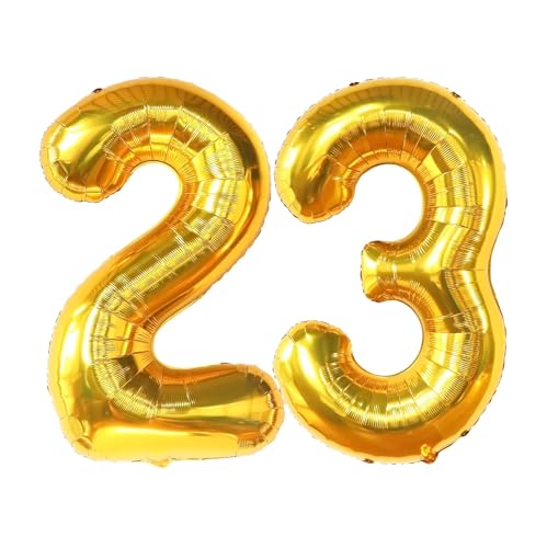 Zahlenballons, 54 Gold, 101,6 cm, Jumbo-Digital-Folie, Mylar-Ballon für Geburtstagsfeier, Hochzeit, Jahrestag, Feier, Dekoration (54) von HiAoey