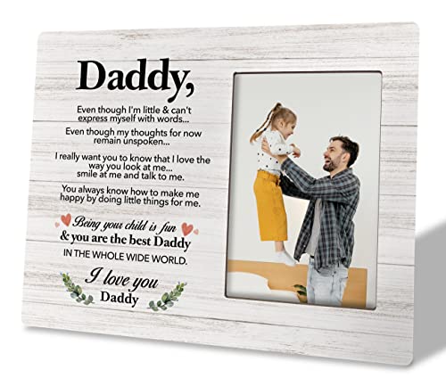 HiLus Bilderrahmen mit Aufschrift "To New Daddy", "You are the Best Daddy in the World", Holz-Bilderrahmen, Geschenk zum ersten Vatertag, neuer Vater, Geschenk zum ersten Mal HiLus Bilderrahmen mit Aufschrift "To New Daddy", "You are the Best Daddy in the World", Holz-Bilderrahmen, Geschenk zum ersten Vatertag, neuer Vater, Geschenk zum ersten Mal von HiLus