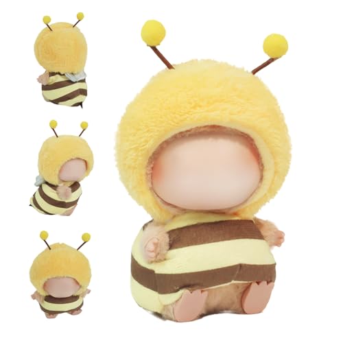 HiOKOU Kleidung für Puppe, 17 cm, Zubehör, Anzug, niedliche Kleidung für Puppen, Tierstil-Outfits (keine Puppe) (Biene) von HiOKOU