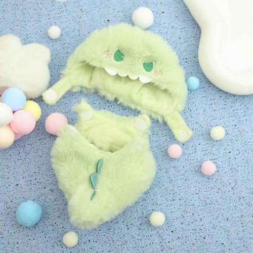 HiOKOU Kleidung für Puppe, 17 cm, Zubehör, Anzug, niedliche Kleidung für Puppen, Tierstil-Outfits (keine Puppe) (Dinosaurier) von HiOKOU