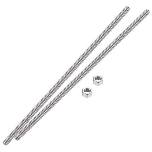 HiPicco 1/4-Zoll-20 Vollgewindestangen und Bolzen, 200 mm Länge, 304 Edelstahl, Rechtsgewinde-Schraube für Möbelankerschrauben, Klemmen, Aufhänger und U-Bolzen, 2 Stück 【mit Muttern】 HiPicco 1/4-Zoll-20 Vollgewindestangen und Bolzen, 200 mm Länge, 304 Edelstahl, Rechtsgewinde-Schraube für Möbelankerschrauben, Klemmen, Aufhänger und U-Bolzen, 2 Stück 【mit Muttern】 von HiPicco
