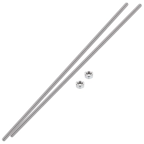 HiPicco 1/4-Zoll-28 Vollgewindestange und Bolzen, 300 mm Länge, 304 Edelstahl, Rechtshänder, Feingewinde-Schraube für Möbelankerschrauben, Klemmen, Aufhänger und U-Bolzen, 2 Stück 【mit Muttern】 HiPicco 1/4-Zoll-28 Vollgewindestange und Bolzen, 300 mm Länge, 304 Edelstahl, Rechtshänder, Feingewinde-Schraube für Möbelankerschrauben, Klemmen, Aufhänger und U-Bolzen, 2 Stück 【mit Muttern】 von HiPicco