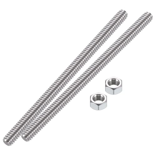 HiPicco 5/16-Zoll-18 Vollgewindestange und Bolzen, 100 mm Länge, 304 Edelstahl, Rechtsgewinde-Schraube für Möbelankerschrauben, Klemmen, Aufhänger und U-Bolzen, 2 Stück 【mit Muttern】 HiPicco 5/16-Zoll-18 Vollgewindestange und Bolzen, 100 mm Länge, 304 Edelstahl, Rechtsgewinde-Schraube für Möbelankerschrauben, Klemmen, Aufhänger und U-Bolzen, 2 Stück 【mit Muttern】 von HiPicco