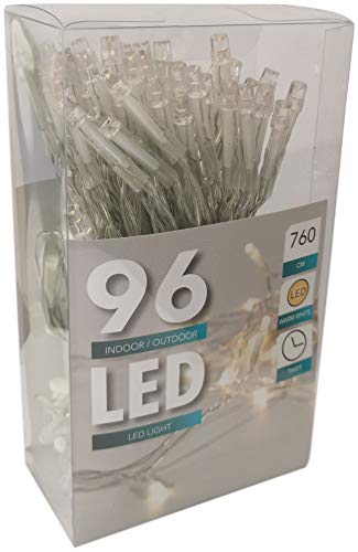 HiT Led Lichterkette Batterie Timer 96 Lämpchen warmweiß für innen und außen HiT Led Lichterkette Batterie Timer 96 Lämpchen warmweiß für innen und außen von HiT