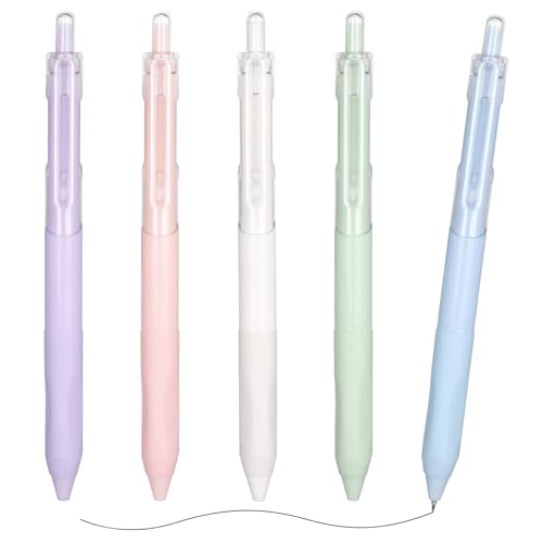 Hianjoo 5 Stück 0,5 mm Gelstifte, Feine Spitze Glatte Schreibstifte, Schnell Trocknende Tintenstifte, Kugelschreiber für Schule und Büro, Schwarz Tinte Hianjoo 5 Stück 0,5 mm Gelstifte, Feine Spitze Glatte Schreibstifte, Schnell Trocknende Tintenstifte, Kugelschreiber für Schule und Büro, Schwarz Tinte von Hianjoo