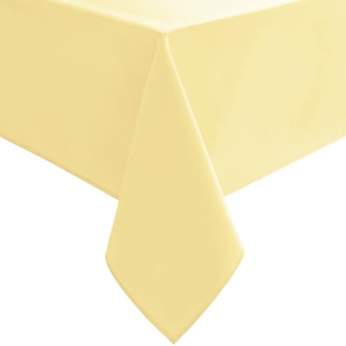 Hiasan Hellgelbe Tischdecke für rechteckige Tische, wasserdicht und auslaufsicher, waschbar, Stoff-Tischdecke für Esszimmer, Küche, Party, 152,4 x 253,9 cm Hiasan Hellgelbe Tischdecke für rechteckige Tische, wasserdicht und auslaufsicher, waschbar, Stoff-Tischdecke für Esszimmer, Küche, Party, 152,4 x 253,9 cm von Hiasan