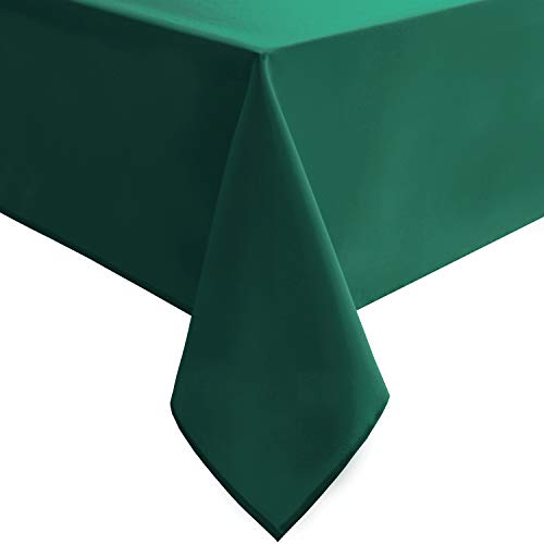 Hiasan Rechteckige Tischdecke, wasserdicht, waschbar, Stoff, Tischdecke für Hochzeit, Bankett, Versammlungen und Esszimmer, 228 x 392 cm, Smaragdgrün von Hiasan