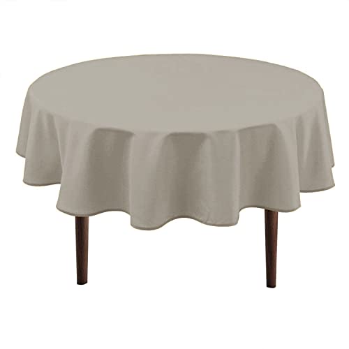 Hiasan Runde Tischdecke, 152,4 cm, wasserdicht, schmutzabweisend, auslaufsicher, Polyestergewebe, Tischdecke für Esszimmer, Küche, Party, Taupe Hiasan Runde Tischdecke, 152,4 cm, wasserdicht, schmutzabweisend, auslaufsicher, Polyestergewebe, Tischdecke für Esszimmer, Küche, Party, Taupe von Hiasan